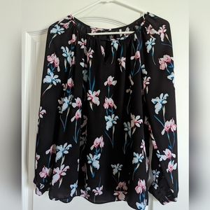 INC Black Floral Shirt Size Small